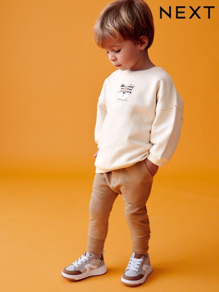 Cream 100% Cotton Sweatshirt and Joggers 2pc Set (3mths-7yrs) (188755) | AED53 - AED67