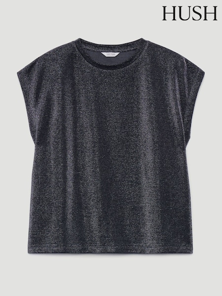 Grau - Hush Aisling Metallic Sparkle Sleeveless T-shirt