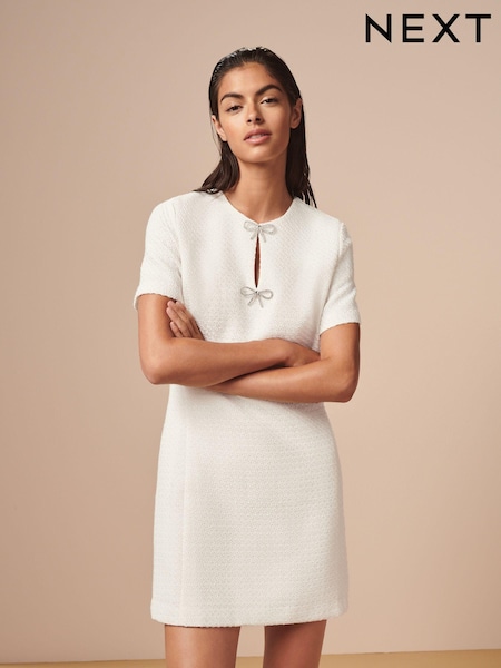 Кремовый - Boucle Bow Dress (188848) | €20