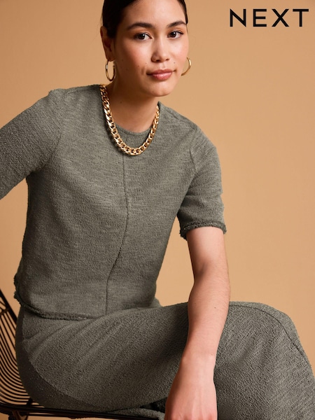 Khakigrün - Boucle Kurzarm Top (188883) | 13 €