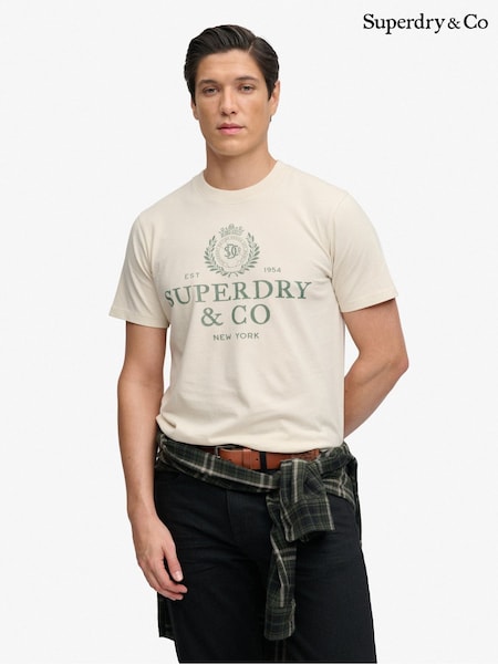 Cream - Regular Superdry 1954 Company Relaxed T-shirt
