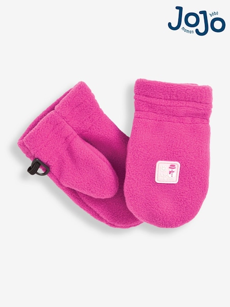 ורוד פוקסיה - Jojo Maman Bébé Polarfleece Mittens With Thumb (189177) | ‏58‏₪