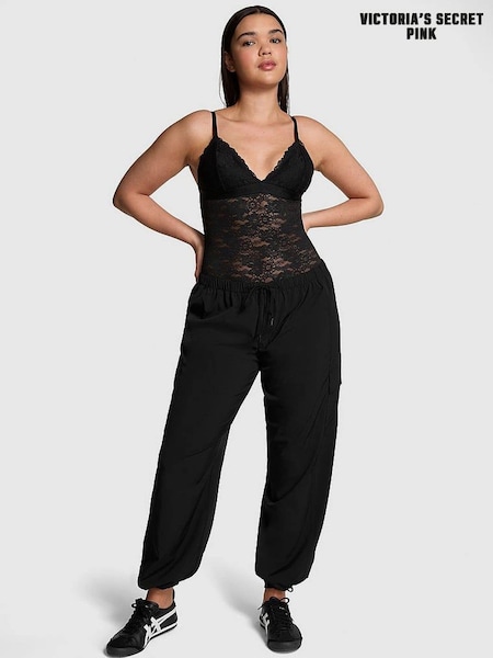 Victoria's Secret PINK Pure Black Parachute Cargo Trousers (189484) | €27