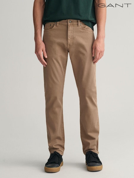 Ruskea - Gant Regular Fit Desert Jeans (189548) | €189