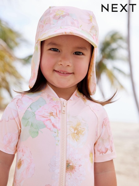 Pink Floral Swim Legionnaire Hat (3mths-10yrs) (189738) | AED26 - AED33