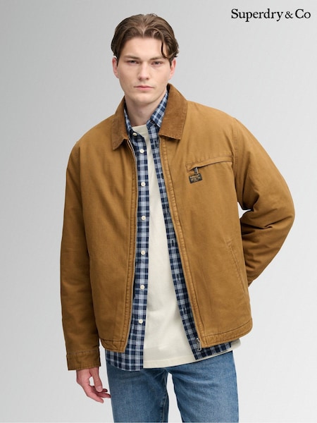 Brown - Regular Superdry Workwear Ranch Jacket