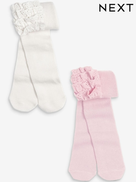 rožnata/Cream - 2 Pack Baby Tights (0mths-2yrs) (190314) | € 9