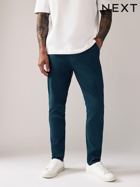 Blue Dark Skinny Fit Stretch Chino Trousers (190355) | €32