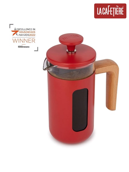 La Cafetiere Red Pisa 3 Cup Glass Cafetiere (190474) | ₪141