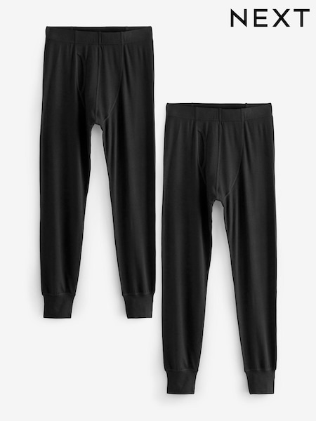 Black 2 Pack Lightweight Thermal Long Johns (190818) | AED54