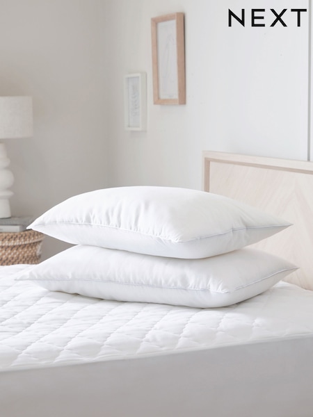 Set of 2 Sleep In Silk Medium 100% Cotton Pillows (191007) | $52