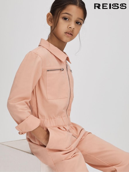 Reiss Pink Penelope 9-13 yrs Denim Jumpsuit (191135) | €35