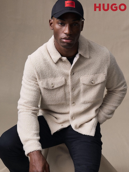 HUGO Natural Teddy Fleece Overshirt (191464) | €108