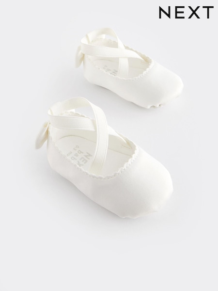 White Ballet Baby Shoes (0-24mths) (191743) | 49 QAR