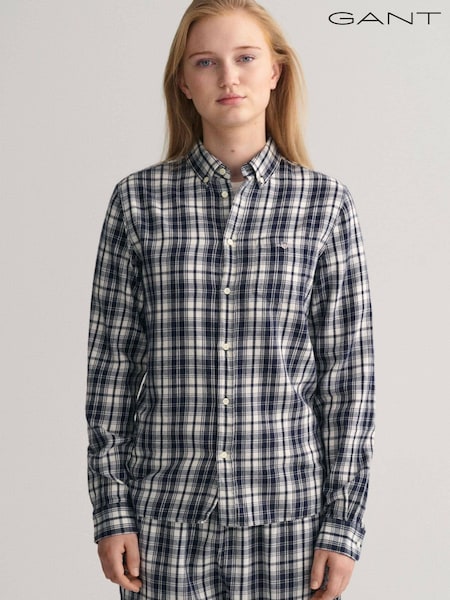 GANT Blue Check Flannel Logo Shirt (191919) | €27