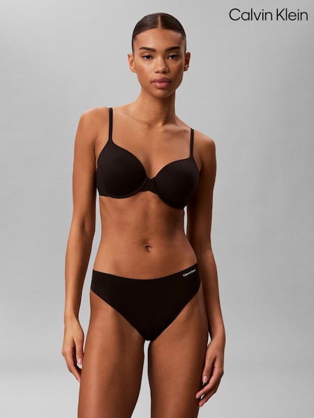 黑色 - Calvin Klein Thongs 3 Pack Invisibles