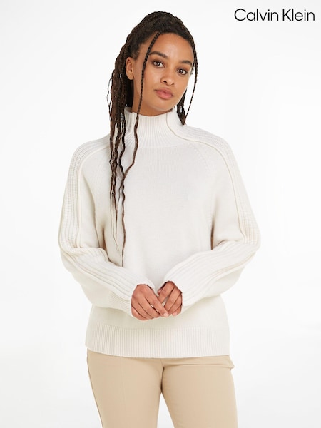 Calvin Klein Recycled Wool Mock Neck Sweater (192288) | €95