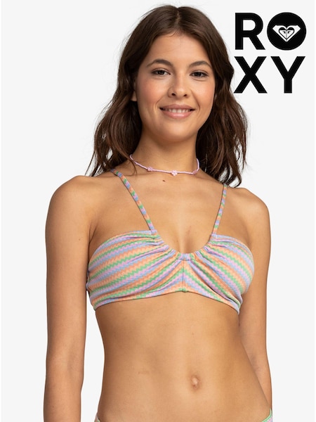 Roxy Purple Multi Wavy Stripe Bikini Top (192358) | €21