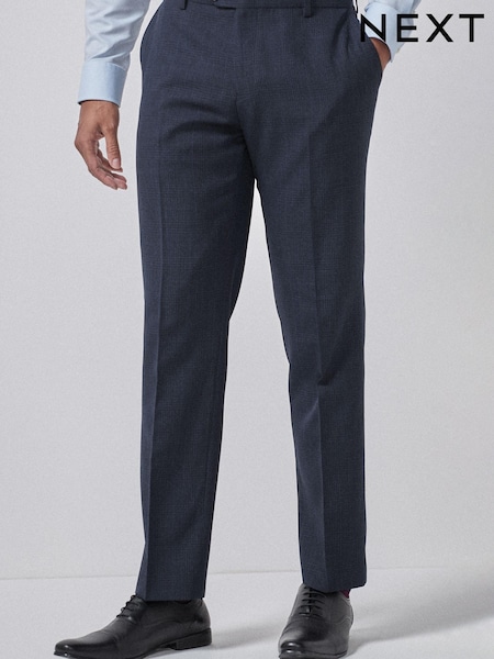 Navy Blue Check Suit: Trousers (192569) | €9