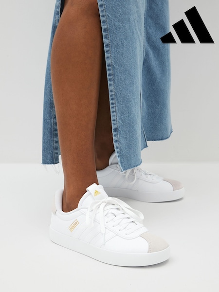 adidas White VL Court 3.0 Trainers (192763) | 297 QAR