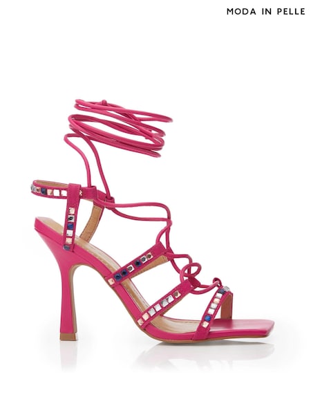 Moda in Pelle Roccoco Lace-Up Studded Upper Heeled Sandals (192926) | €83