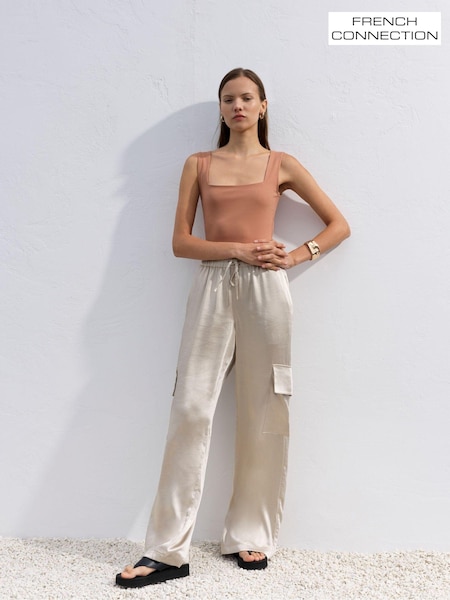 French Connection Cream Chloetta Cargo Trousers (192981) | €57