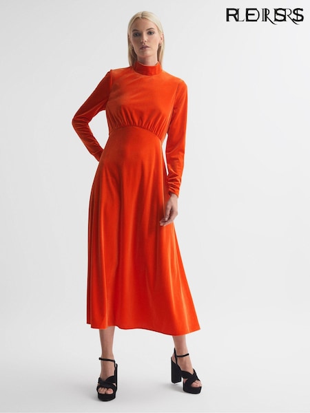 Florere Velvet Midi Dress (193611) | 881 QAR