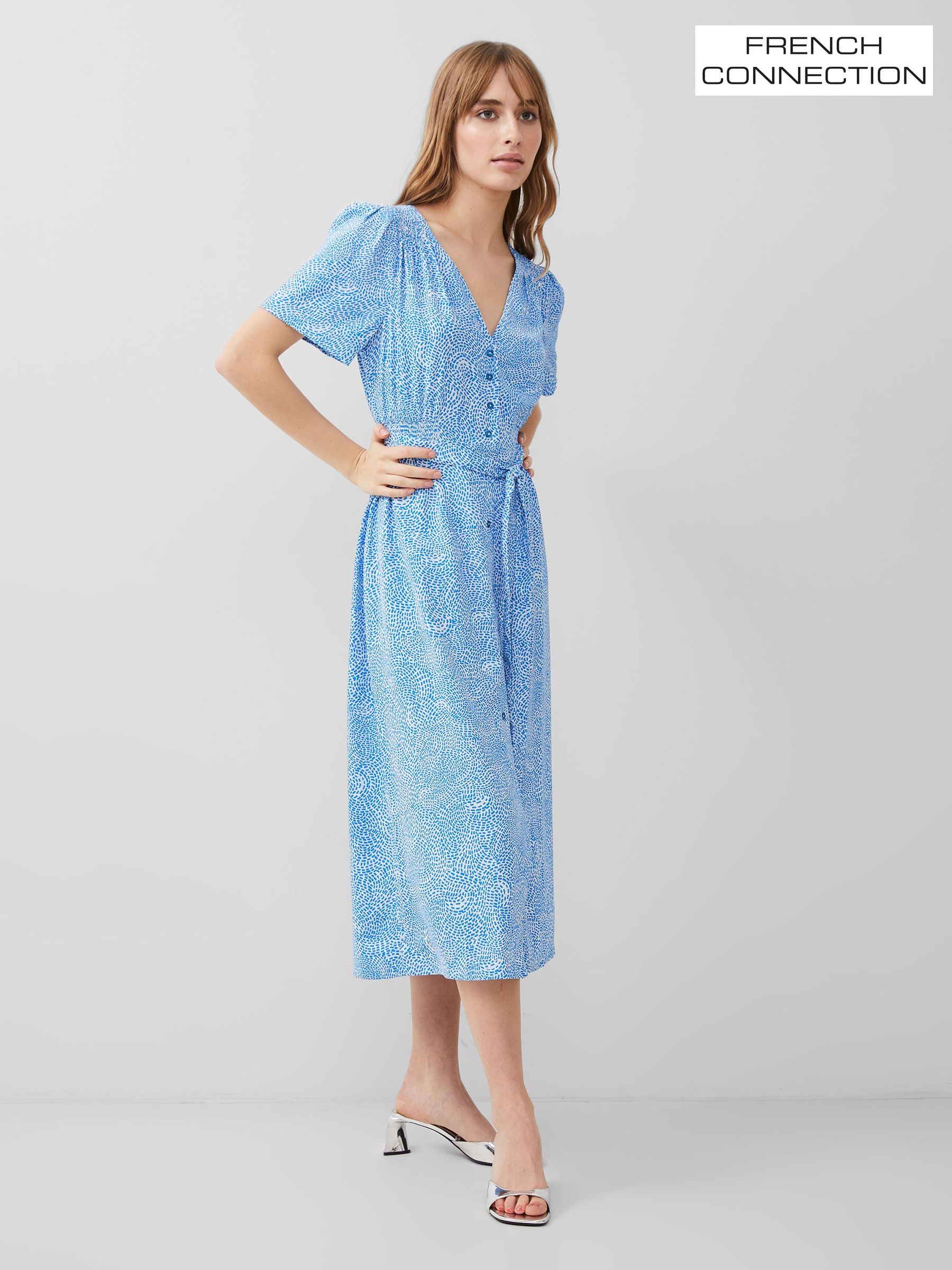 Women s French Connection Blue Print Dresses Next Luxembourg