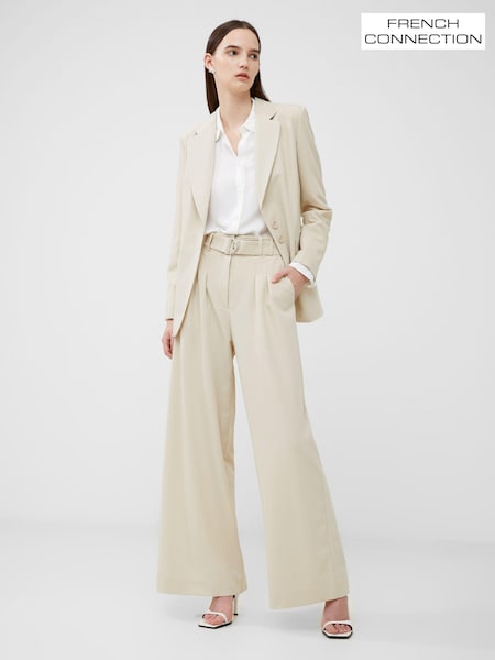 French Connection Cream Everly Suiting Blazer (193851) | AED288