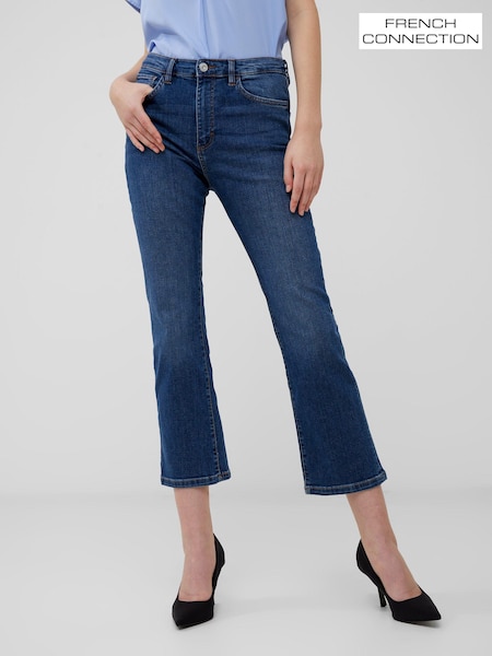 French Connection Blue Stretch Denim BT Cut Ankle Jeans (194059) | €99