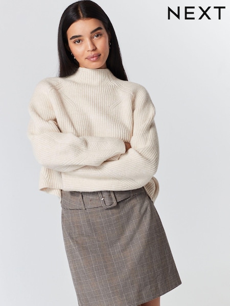 Grey Belted Check Mini Skirt (194118) | €9
