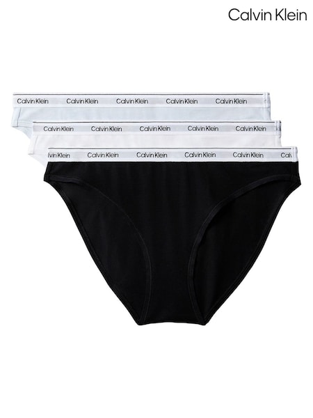 Blå - Calvin Klein Bikini Briefs 3 Pack Icon Logo
