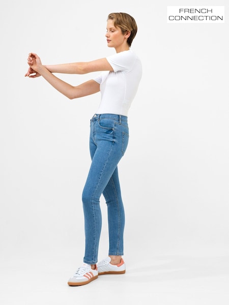 French Connection Blue Soft Stretch Skinny High Rise Jeans (194297) | €90
