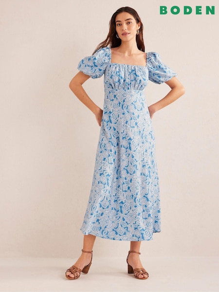 Boden Blue Ruched Bodice Midi Dress (194800) | €72