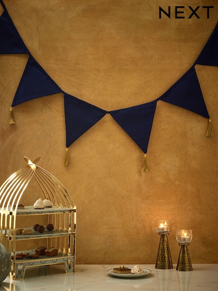 Navy Blue Eid Fabric Bunting (195236) | €6.50