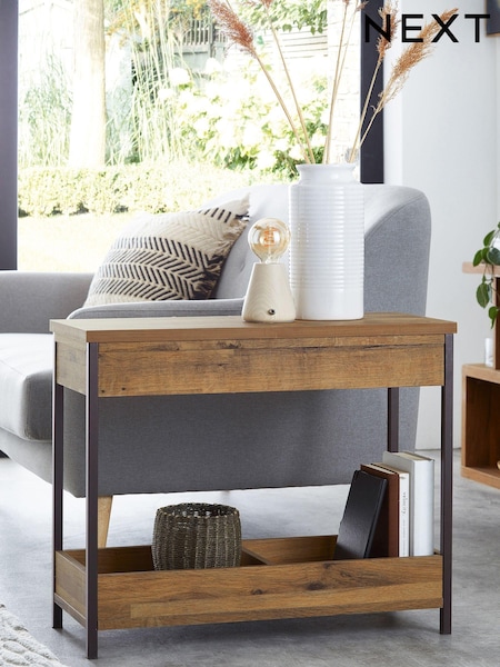 Dark Bronx Oak Effect Side Table (195237) | €185