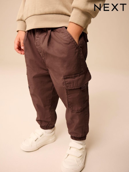 Brown Lined Baggy Cargo Trousers with Toggle (3mths-7yrs) (195407) | €7 - €8