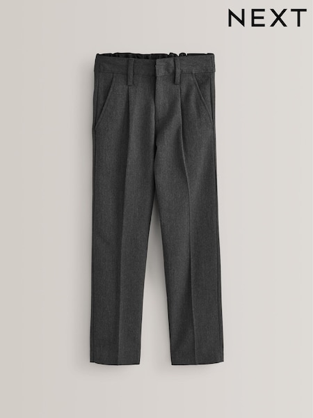 رمادي - School Pleat Front Trousers (3-17yrs) (195612) | ‏48 ر.س.‏ - ‏95 ر.س.‏