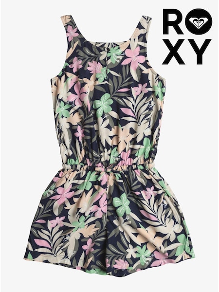 Bleumarin - Salopetă cu Floral Imprimeuri pentru fete Roxy (195779) | 146 LEI