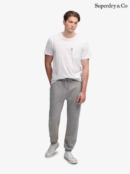 Grey - Regular Superdry Essential Company Logo Joggers