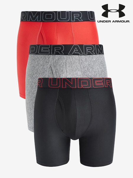 אדום/אפור - Under Armour Performance Tech Boxers 3 Pack (196086) | ‏171‏₪