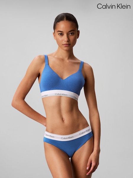 Blue - Calvin Klein Lift Bralette Icon Cotton Modal