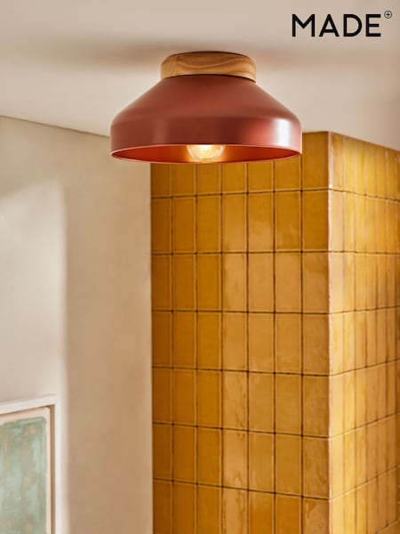 MADE.COM Terracotta Albert Flush Ceiling Fitting Ceiling Light (196370) | €90