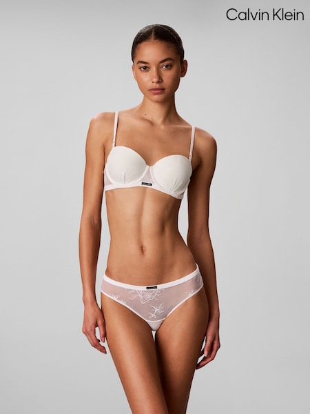 White - Calvin Klein Bikini Briefs Icon Stretch Lace
