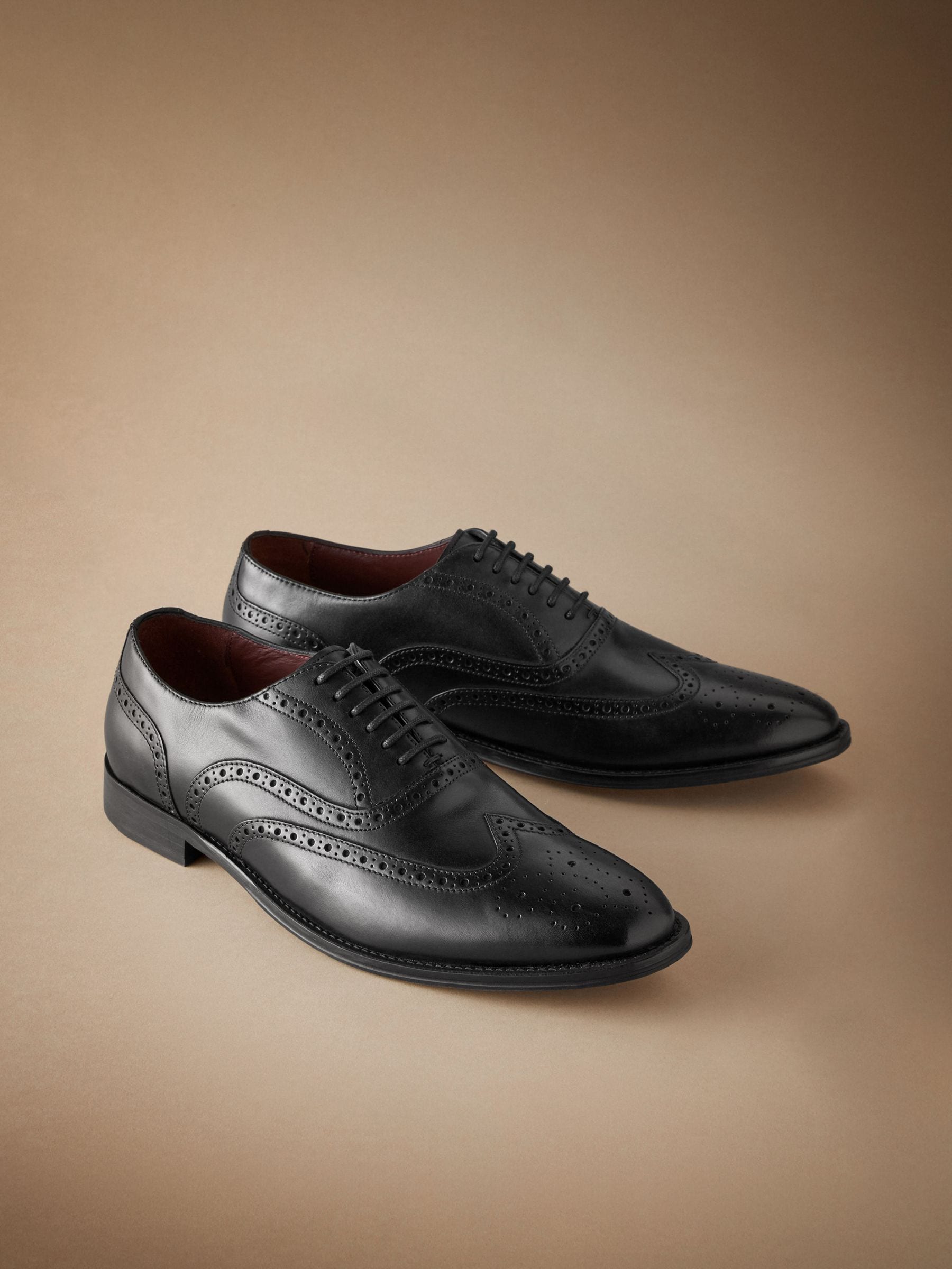 Men s Black Brogue Groom Next Luxembourg