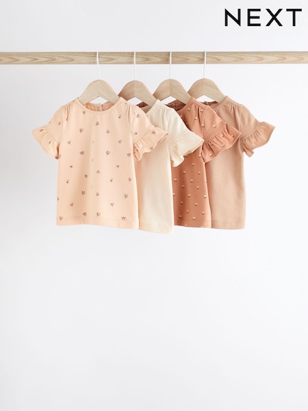 Bež/ roza cvetlični - Baby Short Sleeve Top 4 Pack (197001) | € 15 - € 17