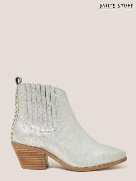 White Stuff Natural Cherry Leather Ankle Boots (197299) | €34