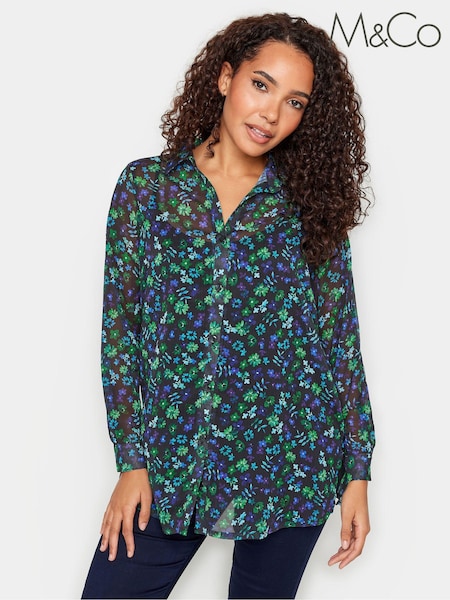 M&Co Multi Longline Long Sleeve Shirt (197748) | AED198