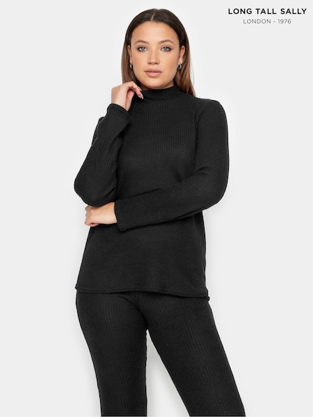 Grau - Long Tall Sally geripptes Sally mit hoch geschlossen Top (197778) | 41 €