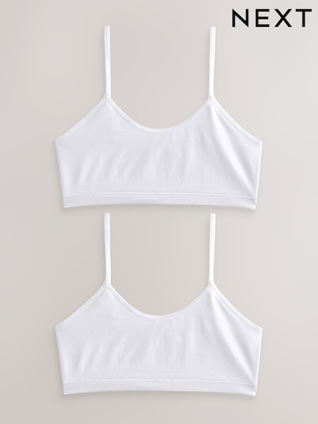 Weiß - Seamfree Strappy Crop Tops 2 Pack (7-16yrs) (198182) | 12 €